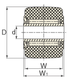 WHB-P車輪(ローラーベア入り超重量車輪)図面