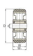 HB-PA車輪(ローラーベア入り普通車輪)図面