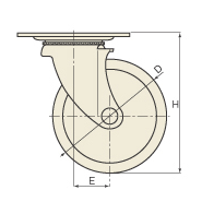 図面 No.105EE 導電キャスター