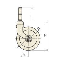 図面 No.208MM メディカルキャスター